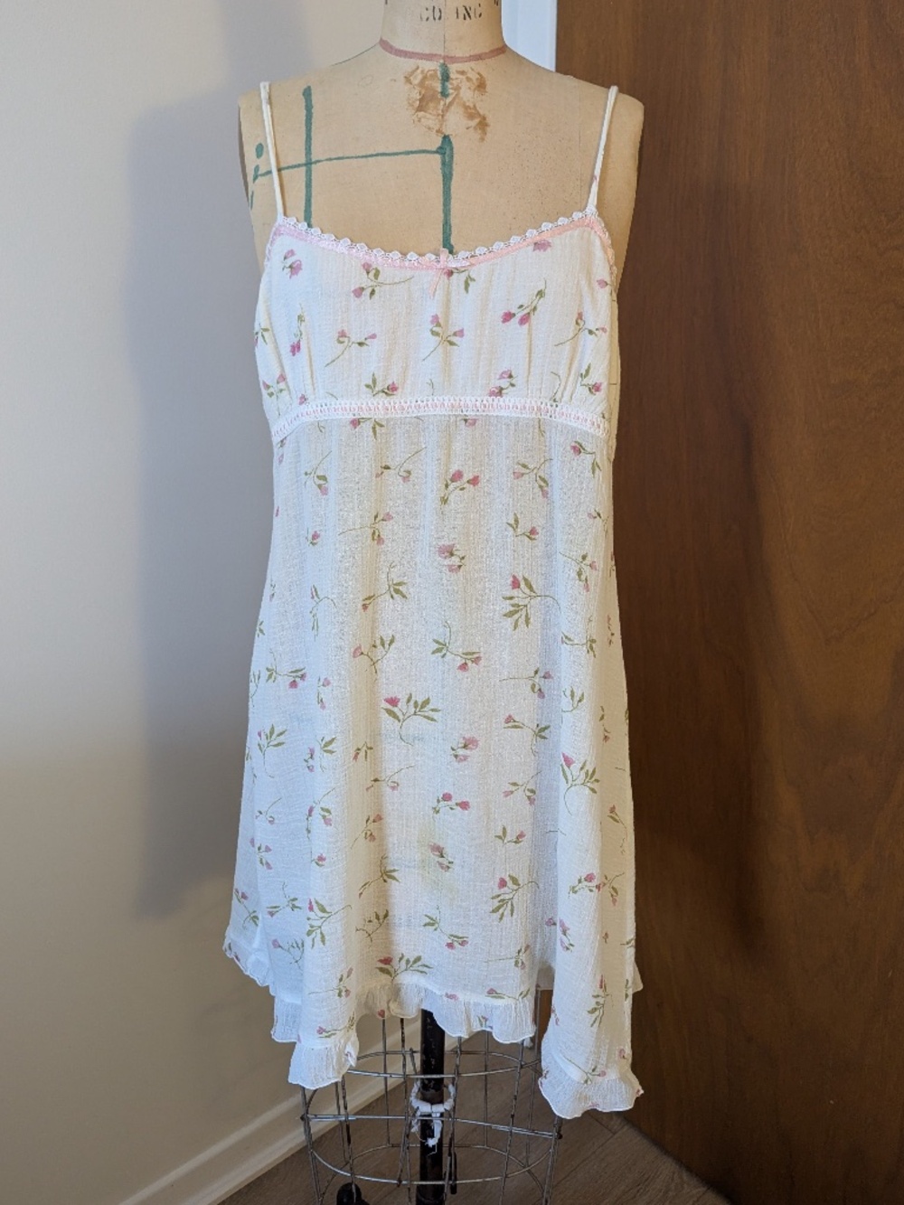 Flowery Delicate Mini Lingerie Dress